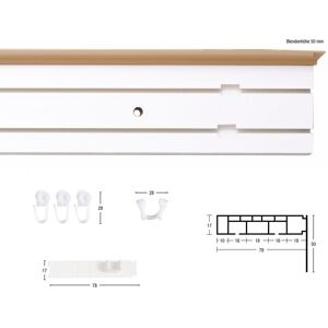 GARESA Gardinenschiene »Kunststoffschiene mit Blende«, 2 läufig-läufig,... eichefarben Größe L: 110 cm
