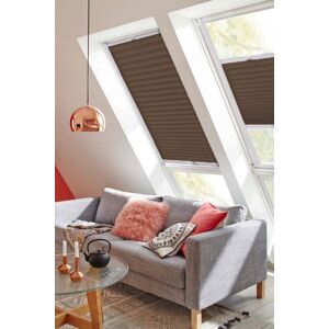 sunlines Dachfensterplissee »Classic Style Crepe«, Lichtschutz, verspannt braun + weiss Größe 142 cm