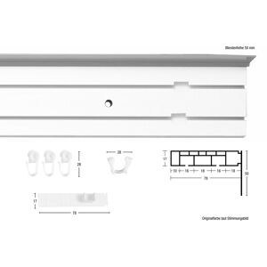 GARESA Gardinenschiene »Kunststoffschiene mit Blende«, 2 läufig-läufig,... eschefarben Größe L: 250 cm