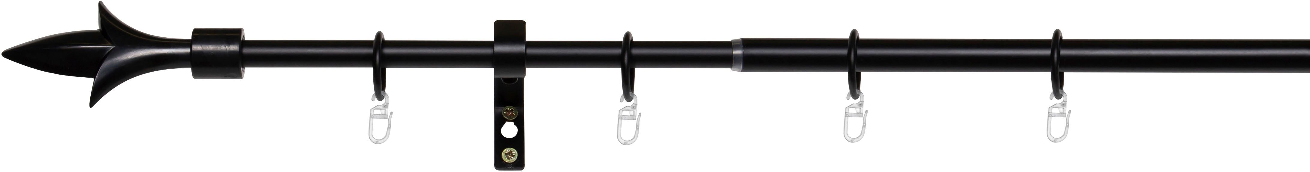 mydeco Gardinenstange »lance«, 1 läufig-läufig, ausziehbar schwarz Größe 130 - 240 cm (Länge)
