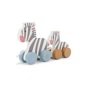 BIECO Nachziehspielzeug »Zebras« Grau, Hellblau, Orange, weiss Größe
