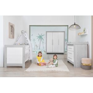 Schardt Babyzimmer-Komplettset »Scandic«, (Set, 3 St., Kinderbett,... weiss/grau Größe