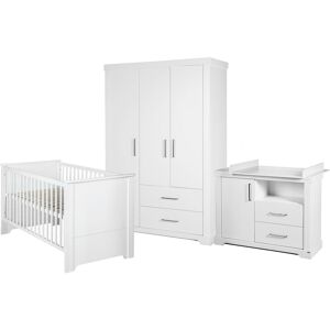 roba® Babyzimmer-Komplettset »Maxi«, (Set, 3 St., Kinderbett, Schrank,... weiss Größe