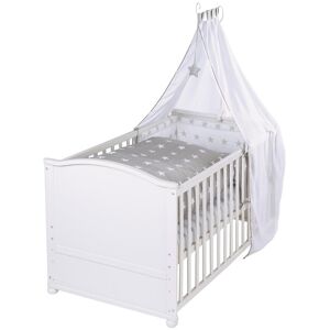 roba® Babybett »Komplett-Set Little Stars 70x140 cm« Grau Größe