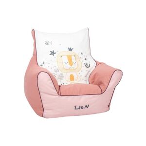 Knorrtoys® Sitzsack »Löwe Leo« Altrosa, Weiss Größe