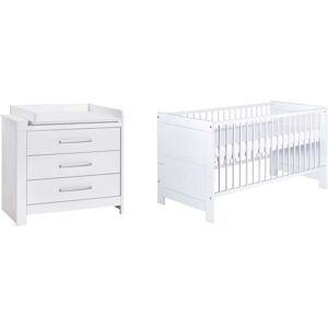 Schardt Babymöbel-Set »Nordic White«, (Spar-Set, 2 St., Kinderbett,... weiss Größe