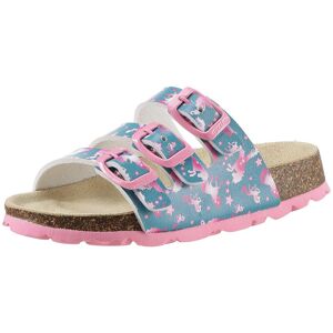 Superfit Pantolette »FUSSBETTPANTOFFEL WMS: mittel« blau-pink-Einhorn Größe 37