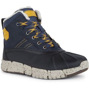 Geox Winterboots »J FLEXYPER BOY B ABX«, Schnürstiefel, Matsch Schuh mit... navy-gelb Größe 28