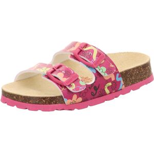 Superfit Pantolette »FUSSBETTPANTOFFEL WMS: Mittel«, Hausschuh, Halbschuh mit... pink bunt Blumen Größe 37