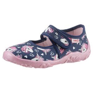 Superfit Hausschuh »BONNY WMS: Mittel«, Klettschuh, Kindergarten Schuh mit... dunkelblau-rosa Einhorn Größe 35