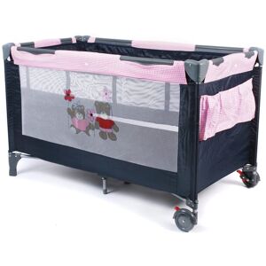 CHIC4BABY Baby-Reisebett »Luxus Pink Checker« pink/dunkelblau Größe