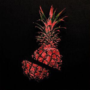 my home Acrylglasbild »Ananas - Acrylbilder mit Blattgold veredelt«, Ananas,... Rot Größe