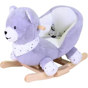 Knorrtoys® Schaukeltier »Bär« weiss/violett Größe