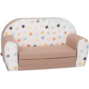 Knorrtoys® Kindersofa »Pastell stars« Hellbraun, Mehrfarbig, Weiss Größe