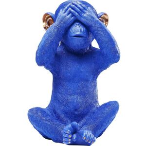 KARE Spardose »Monkey Mizaru Blau« Blau Größe