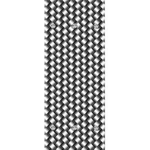 queence Garderobenleiste »Flechtmuster«, mit 6 Haken, 50 x 120 cm grau Größe