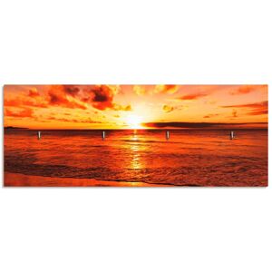 Artland Hakenleiste »Schöner Sonnenuntergang Strand«, MDF orange Größe