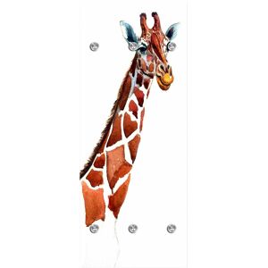 queence Garderobenleiste »Giraffe«, mit 6 Haken, 50 x 120 cm braun, weiss Größe