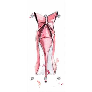 queence Garderobenleiste »High Heel von hinten« rosa, weiss Größe