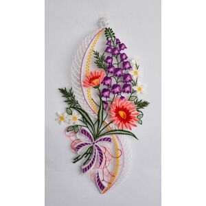 Stickereien Plauen Fensterbild »Blütenzauber« bunt Größe B/L: 20 cm x 38 cm