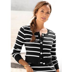 LASCANA Shirtjacke schwarz-weiss-gestreift Größe 40/42