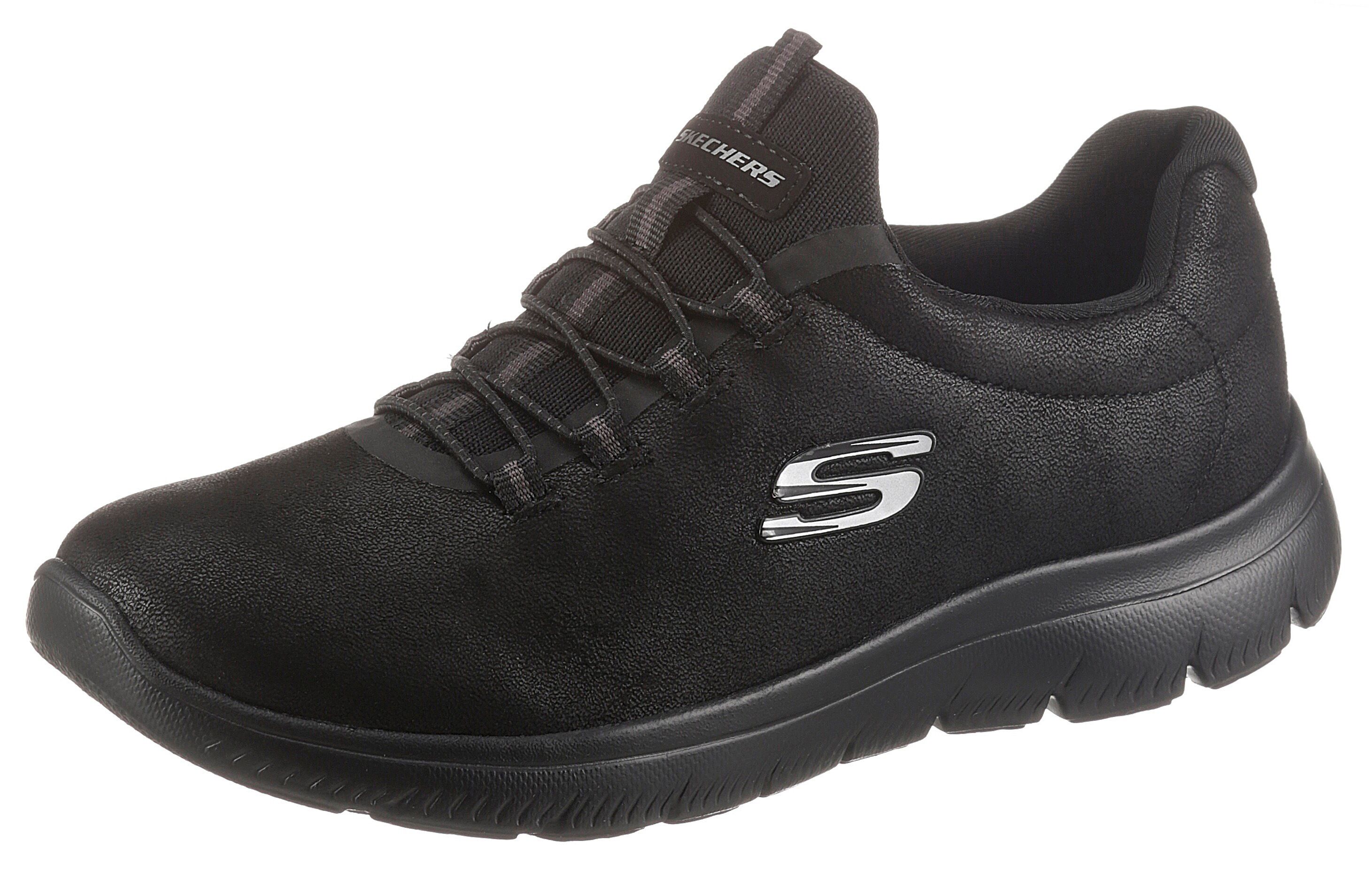 Skechers Slip-On Sneaker »SUMMITS OH SO SMOOTH«, mit gepolstertem Schaftrand schwarz Größe 35 36 37 38 39 40 41