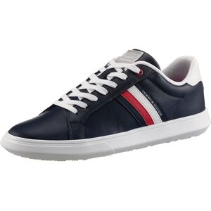 Tommy Hilfiger Sneaker »ESSENTIAL LEATHER CUPSOLE«, mit typischen Streifen,... dunkelblau-weiss Größe 42