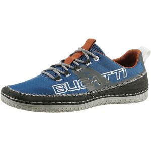 Bugatti Sneaker, mit markantem Logoschriftzug, Freizeitschuh, Halbschuh,... blau-grau Größe 41