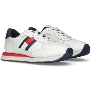 Tommy Hilfiger Sneaker »FLAG LOW CUT LACE-UP SNEAKER«, mit farbigem... WHITE Größe 36