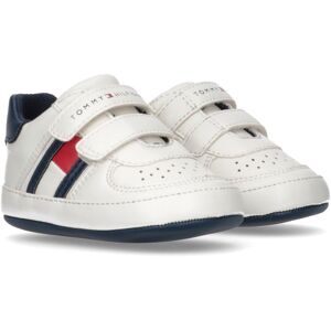 Tommy Hilfiger Sneaker »FLAG LOW CUT VELCRO SHOE OFF« weiss-blau Größe 17