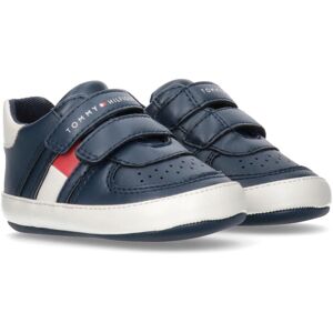 Tommy Hilfiger Sneaker »FLAG LOW CUT VELCRO SHOE OFF«, mit Logoschriftzug,... navy Größe 17