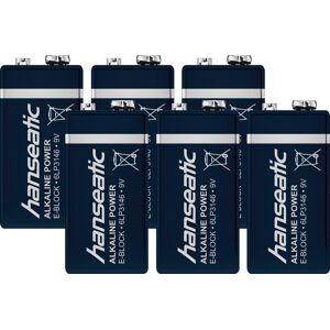 Hanseatic Batterie »6 Stück Alkaline E-Block«, 9 V, (Set, 6 St.) blau Größe