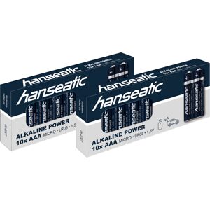 Hanseatic Batterie »20er Pack Alkaline Power, AAA Micro«, LR03, (Packung, 20... blau Größe