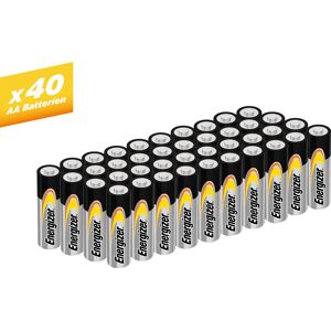 Energizer Batterie »40er Pack Alkaline Power Mignon (AA)«, LR06, 1,5 V,... silberfarben/schwarz Größe