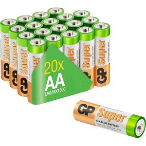 GP Batteries Batterie »20er Pack Super Alkaline AA«, LR6, 1,5 V, (Set, 20 St.) bunt Größe