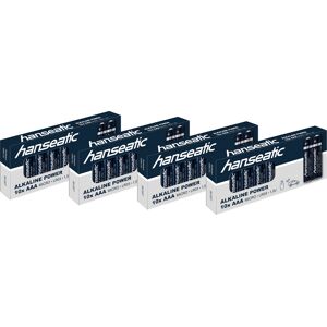 Hanseatic Batterie »40er Pack Alkaline Power, AAA Micro«, LR03, (Packung, 40... blau Größe