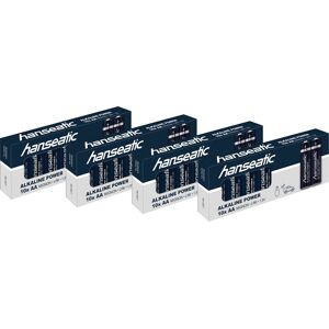 Hanseatic Batterie »40er Pack Alkaline Power, AA Mignon«, LR06, (Packung, 40... blau Größe