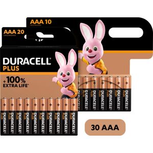 Duracell Batterie »20+10 Pack: 30x Micro/AAA/LR03«, LR03, 1,5 V, (Packung, 30... schwarz Größe