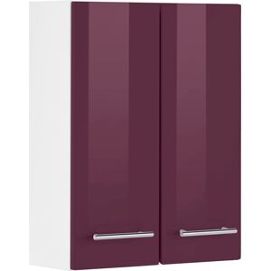 HELD MÖBEL Hängeschrank »Venedig« aubergine/weiss Größe