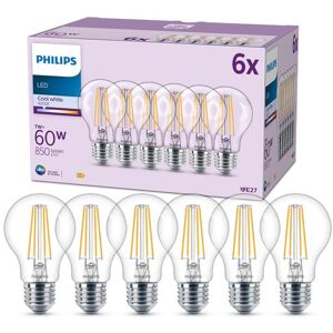 Philips LED-Leuchtmittel »(60W), 7W, E27, Neutr«, E27, Neutralweiss transparent Größe