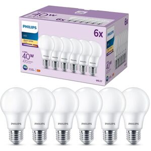 Philips LED-Leuchtmittel »(40W), 4.9W, E27, War«, E27, Warmweiss weiss Größe