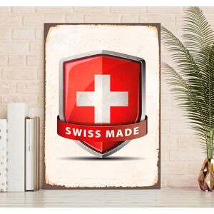 queence Metallbild »Swiss Made«, (1 St.) rot Größe