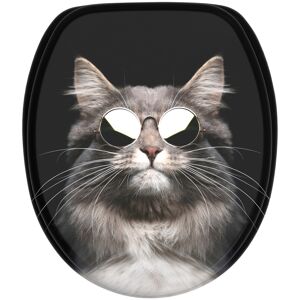 Sanilo WC-Sitz »Cool Cat« schwarz/beige/grau Größe