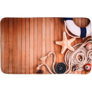 Sanilo Badematte »Maritime«, Höhe 15 mm, schnell trocknend braun/beige Größe rechteckig (70 cm x 110 cm)