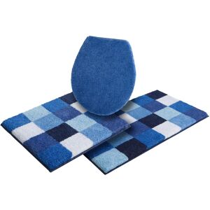 Grund Badematte »Mosaik«, Höhe 20 mm, rutschhemmend beschichtet,... blau Größe 3-tlg. Hänge-WC Set