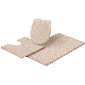 Grund Badematte »Melli«, Höhe 17 mm, rutschhemmend beschichtet,... beige Größe 3-tlg. Stand-WC Set