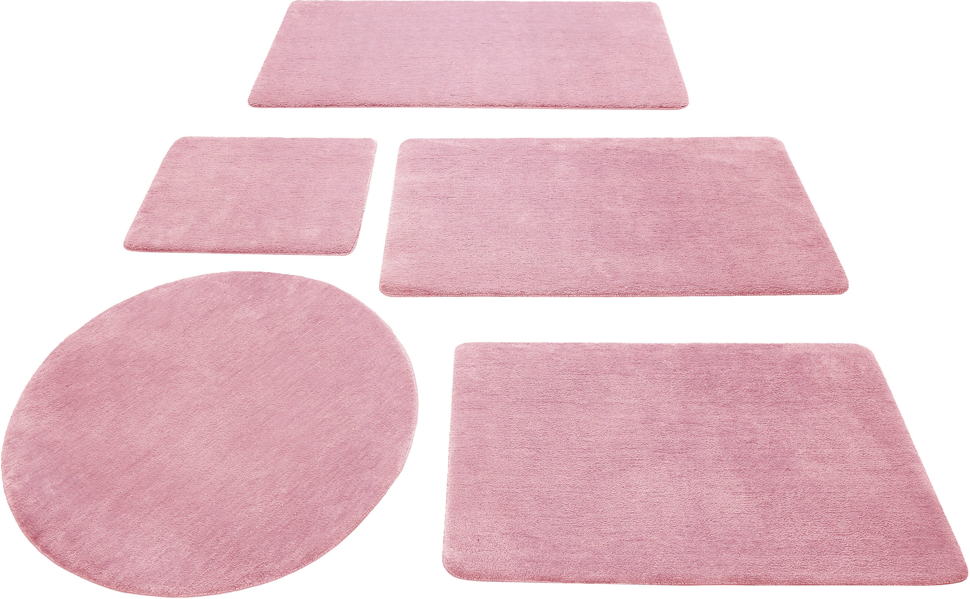 Wecon home Basics Badematte »Joris«, Höhe 20 mm, rutschhemmend beschichtet rosa Größe rechteckig 55x65 cm rechteckig 60x100 cm rechteckig 70x120 cm rechteckig 80x150 cm