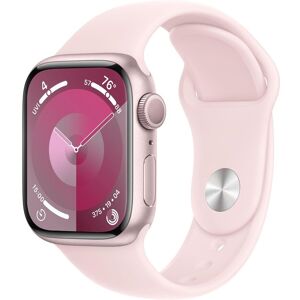 Apple Smartwatch »Series 9, GPS, Aluminium-Gehäuse mit Sportarmband«, (Watch... Rosé Größe