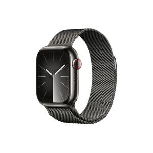 Apple Smartwatch »Series 9, GPS + Cellular, Edelstahl-Gehäuse mit Milanaise... Graphit Größe