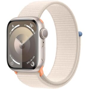 Apple Smartwatch »Series 9, GPS, Aluminium-Gehäuse mit Sport Loop Armband«,... Polarstern Größe